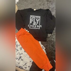 Toddler “Pretty Fly for a little Guy” sweat set size 2T